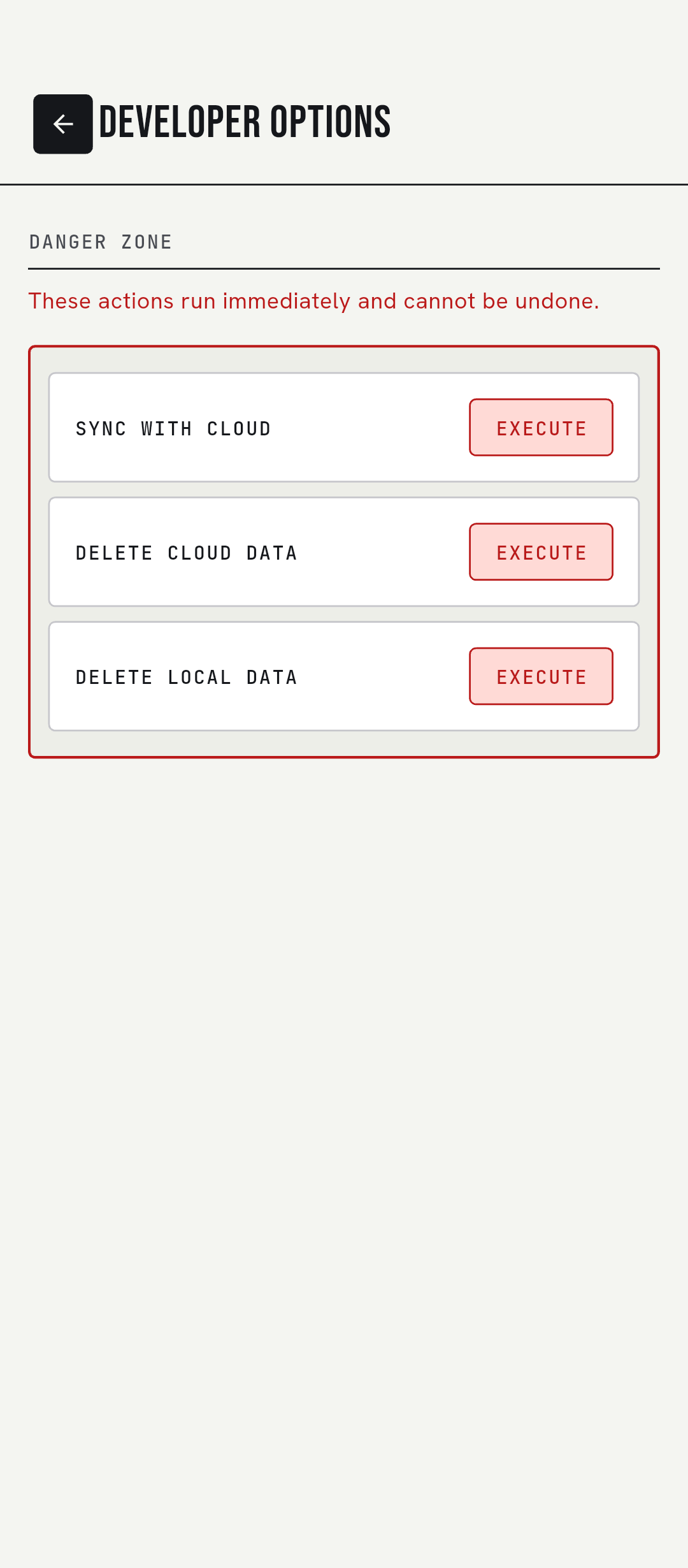 Danger zone